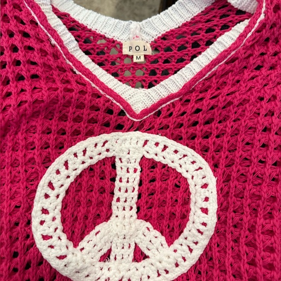 POL Pink and White Crochet Top - Picture 10 of 10